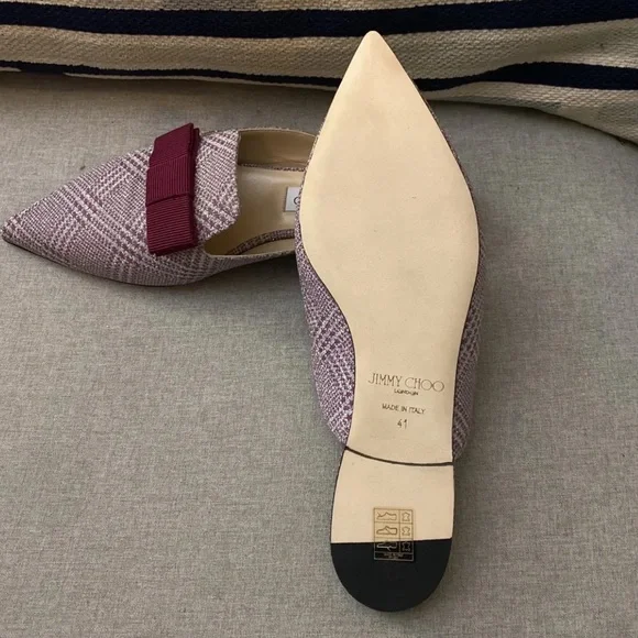 Jimmy Choo galaxy flat pointed bow SIZE 41 NWT - Picture 10 of 10